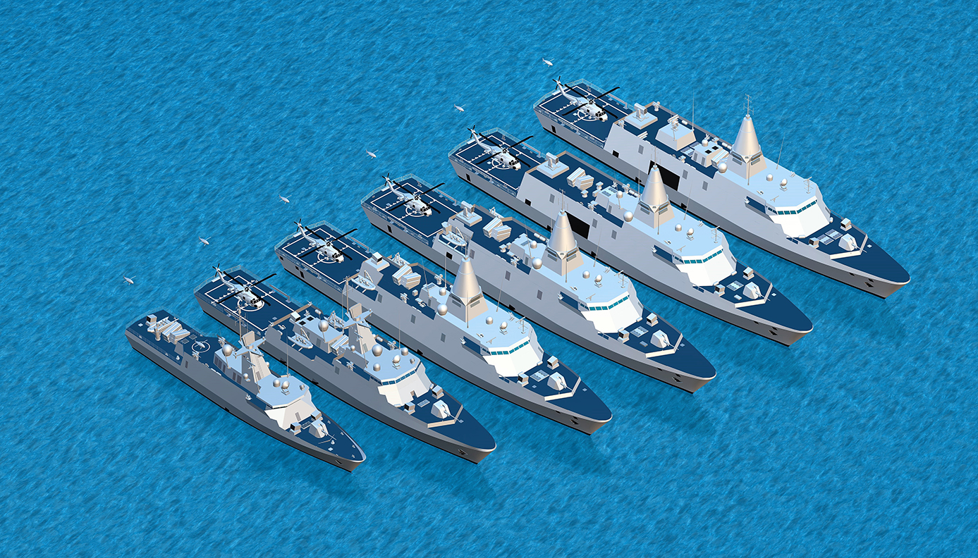 image of the family of surface combat ships